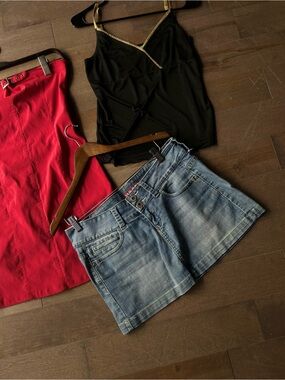 Miss Me Light Blue Denim Mini Skirt